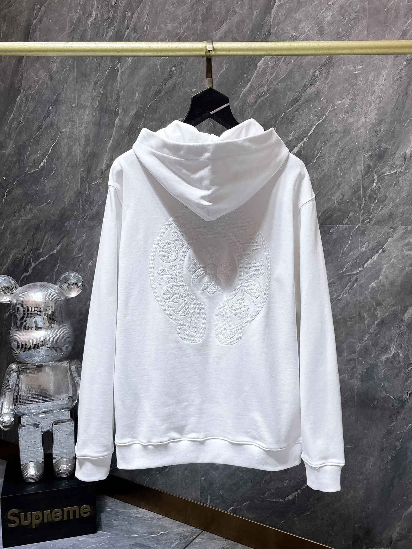 P270 Chrome Hearts Autumn and Winter 2025 Counter Synchronization Horseshoe Sanskrit Cross Hollow Embroidery Special Craftsmanship Hooded Sweatshirt Vacuum Embroidery Method! Heavy embroidery! ! ! Tens of thousands of needles! ! Improved customized version of 1:1 high-gram weight high-quality fabric Recommended color: white black code number: S, M, L, XL